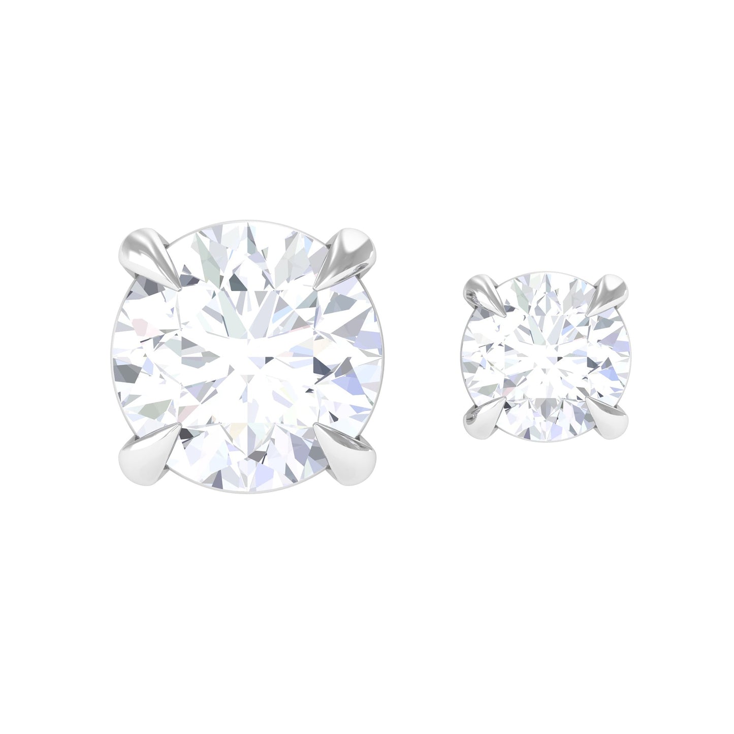 Brilliant Cut Diamond Solitaire Earring Set for Helix Piercing