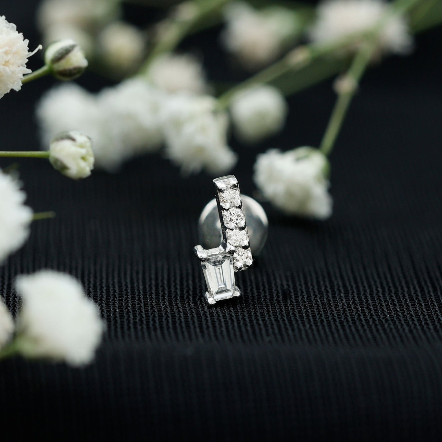 Minimalist Diamond Tragus Piercing Earring