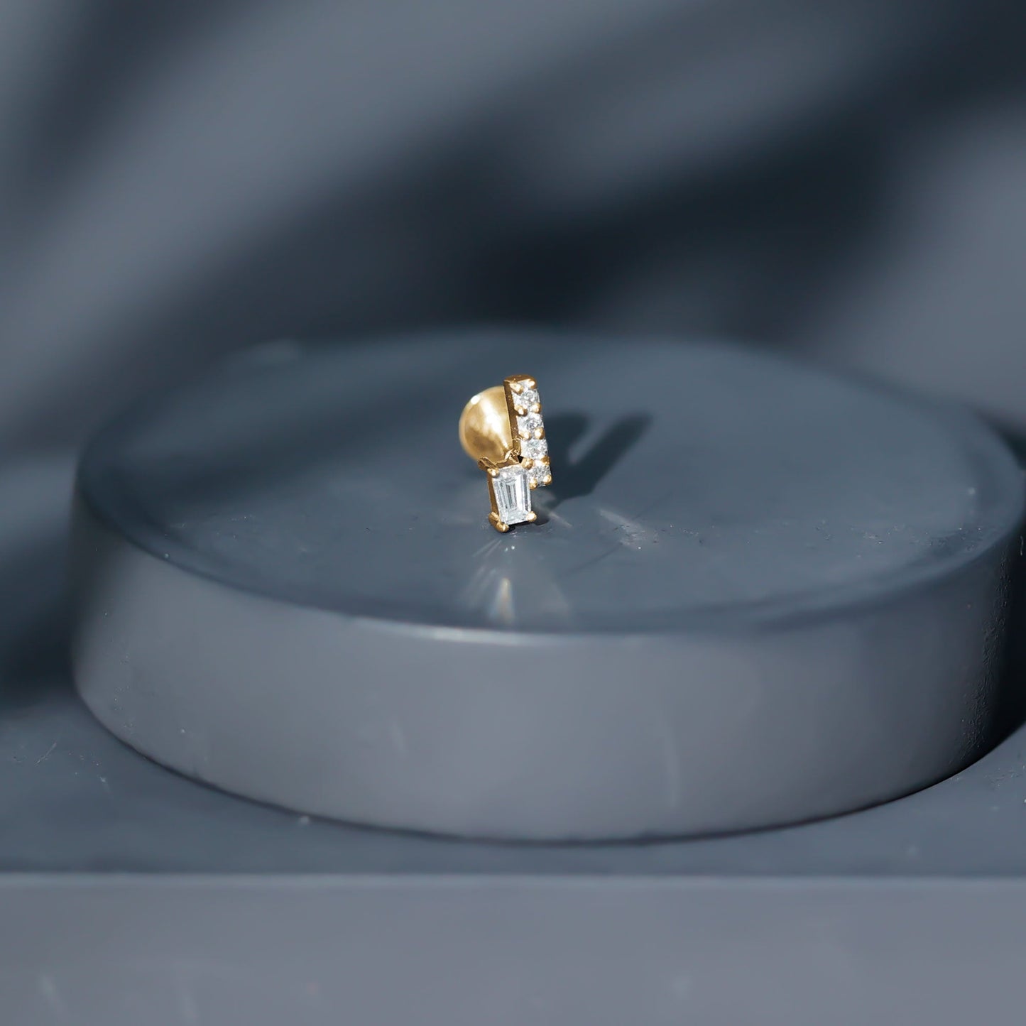 Minimalist Diamond Tragus Piercing Earring