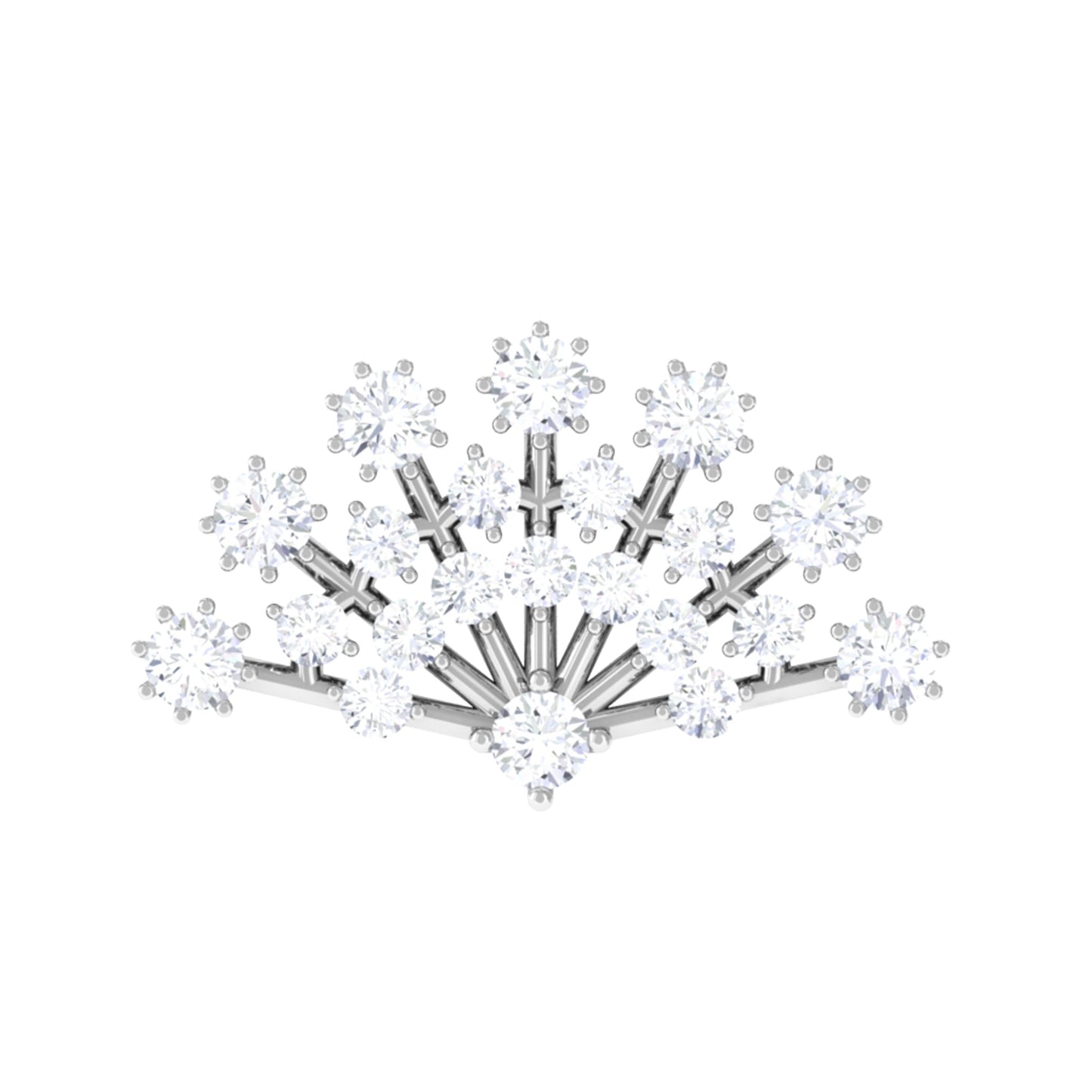 Unique Diamond Fan Cartilage Earring for Women