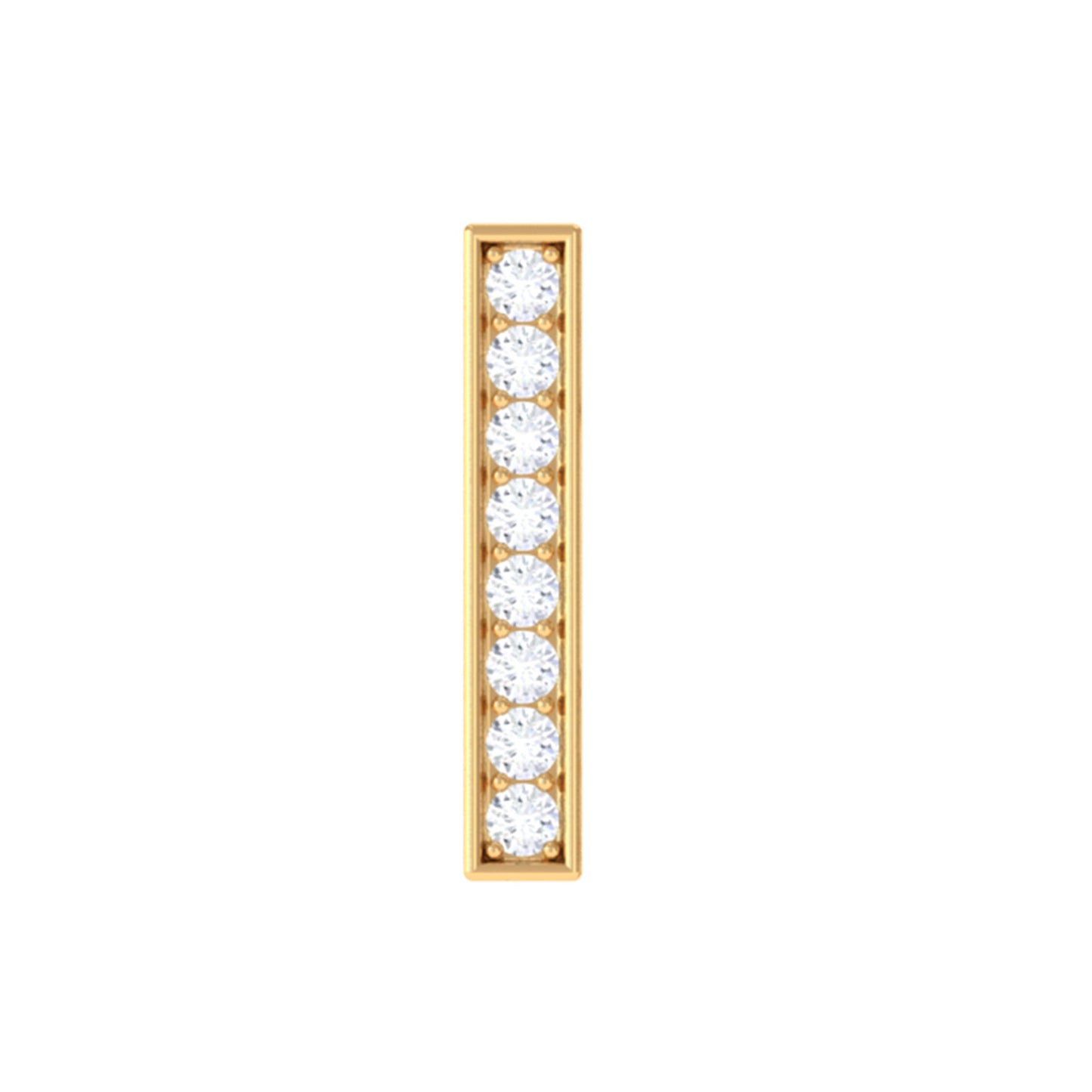 Minimalist Diamond Bar Earring for Helix Piercing