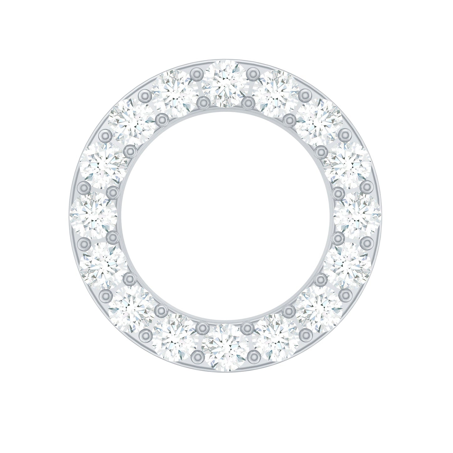 Minimal Moissanite Circle Helix Earring for Women