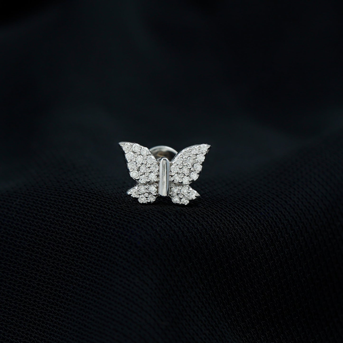 Exquisite Moissanite Butterfly Cartilage Earring