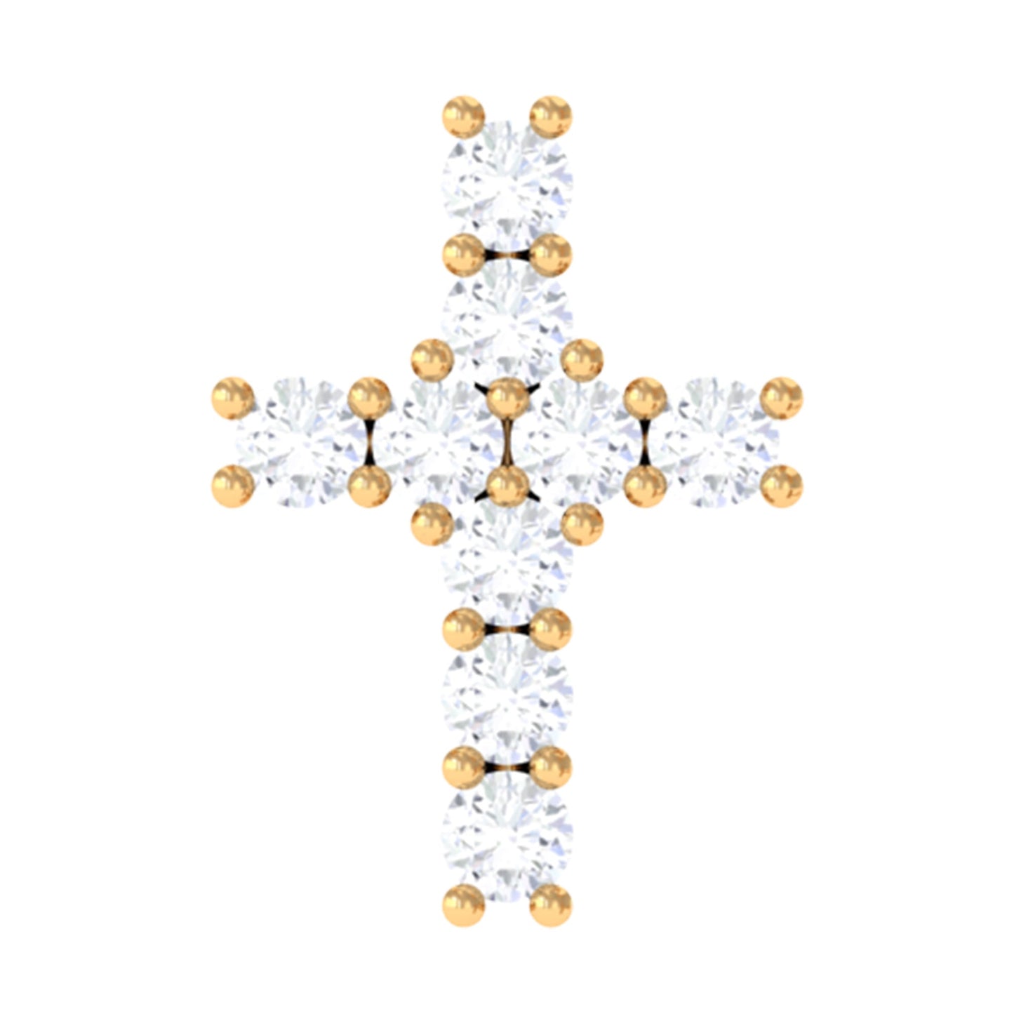 Minimalist Moissanite Cross Cartilage Earring
