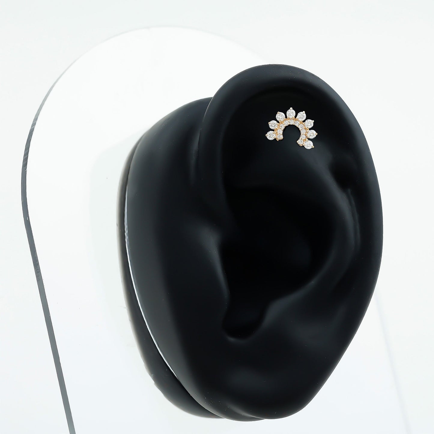 Princess Cut Moissanite Solitaire Conch Earring