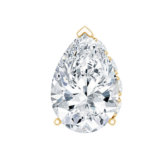 Pear Shaped Moissanite Solitaire Cartilage Earring