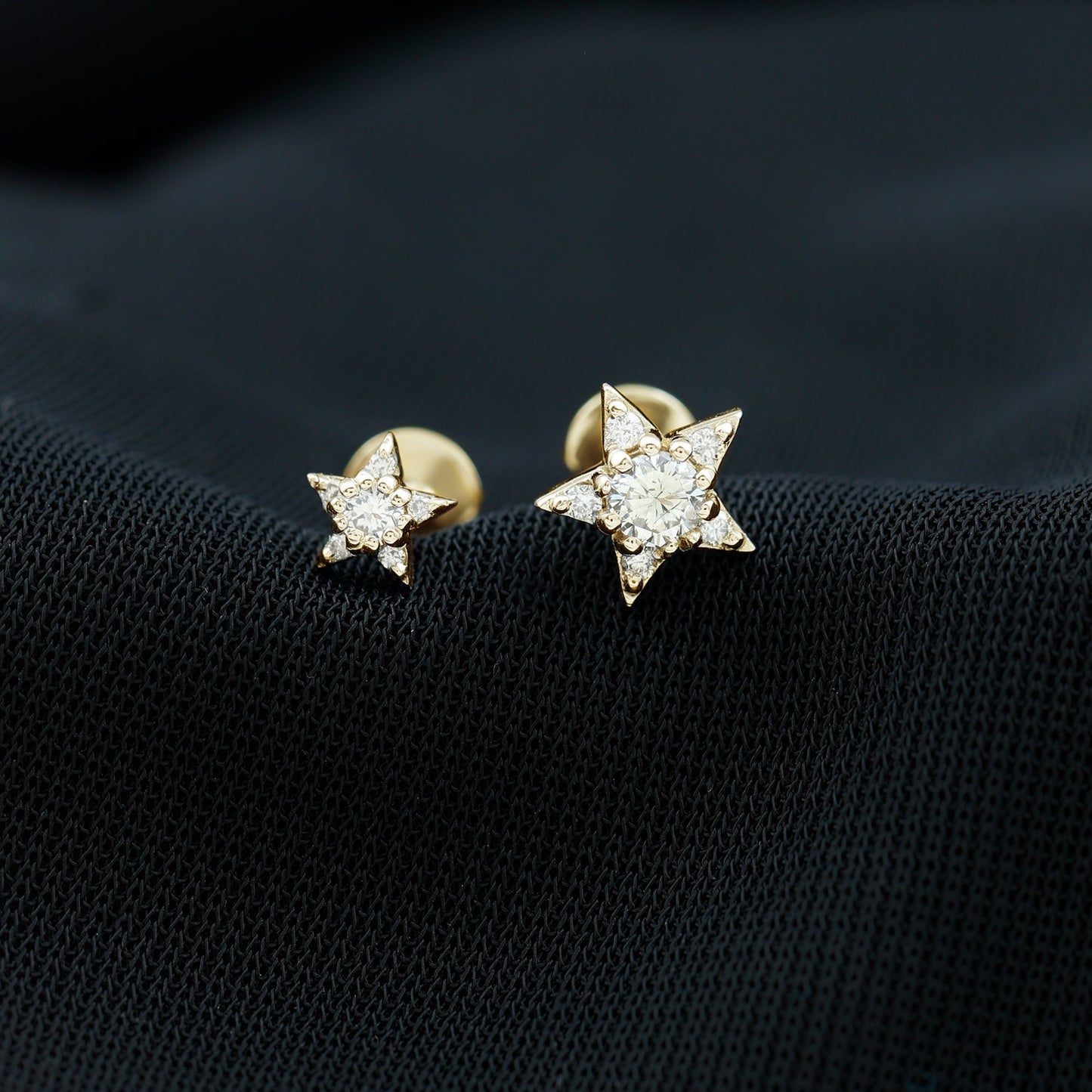 Minimalist Diamond Star Earring for Tragus Piercing