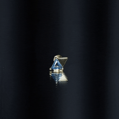 Triangle London Blue Topaz Geometric Earring