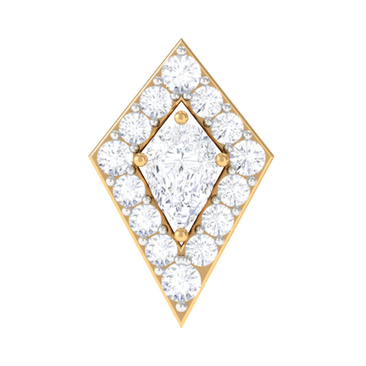 Unique Moissanite Kite Earring for Cartilage Piercing