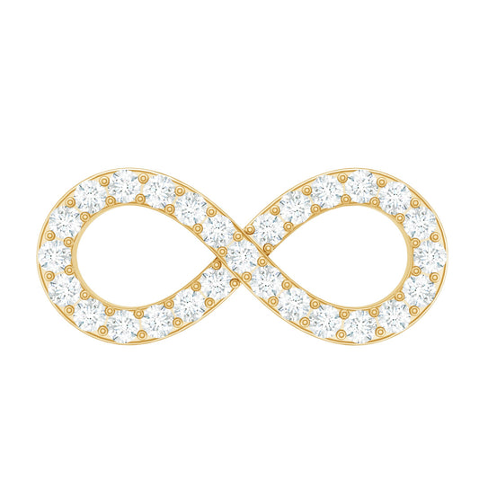 Round Diamond Infinity Earring for Cartilage Piercing