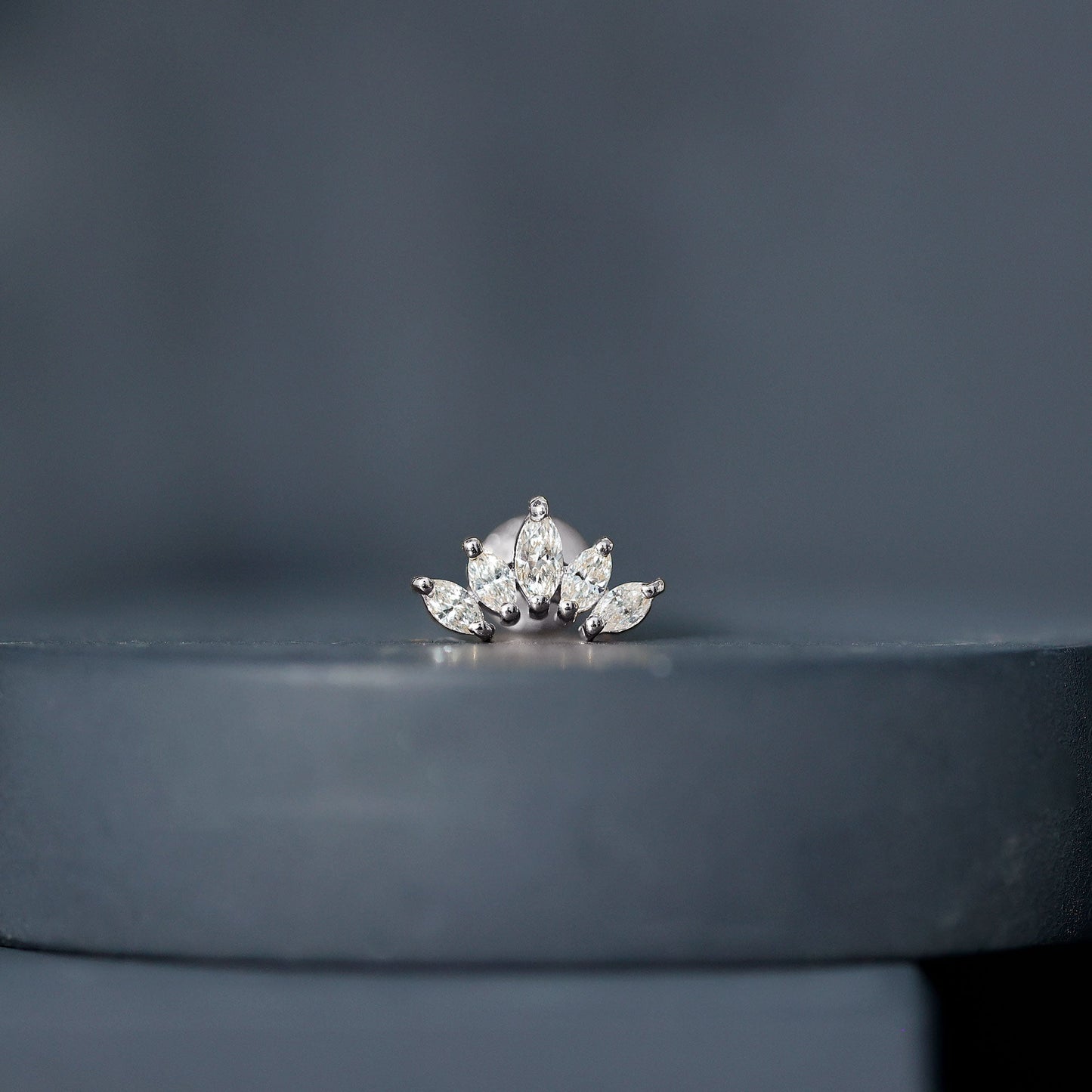 Certified Marquise Cut Diamond Helix Earring for Women