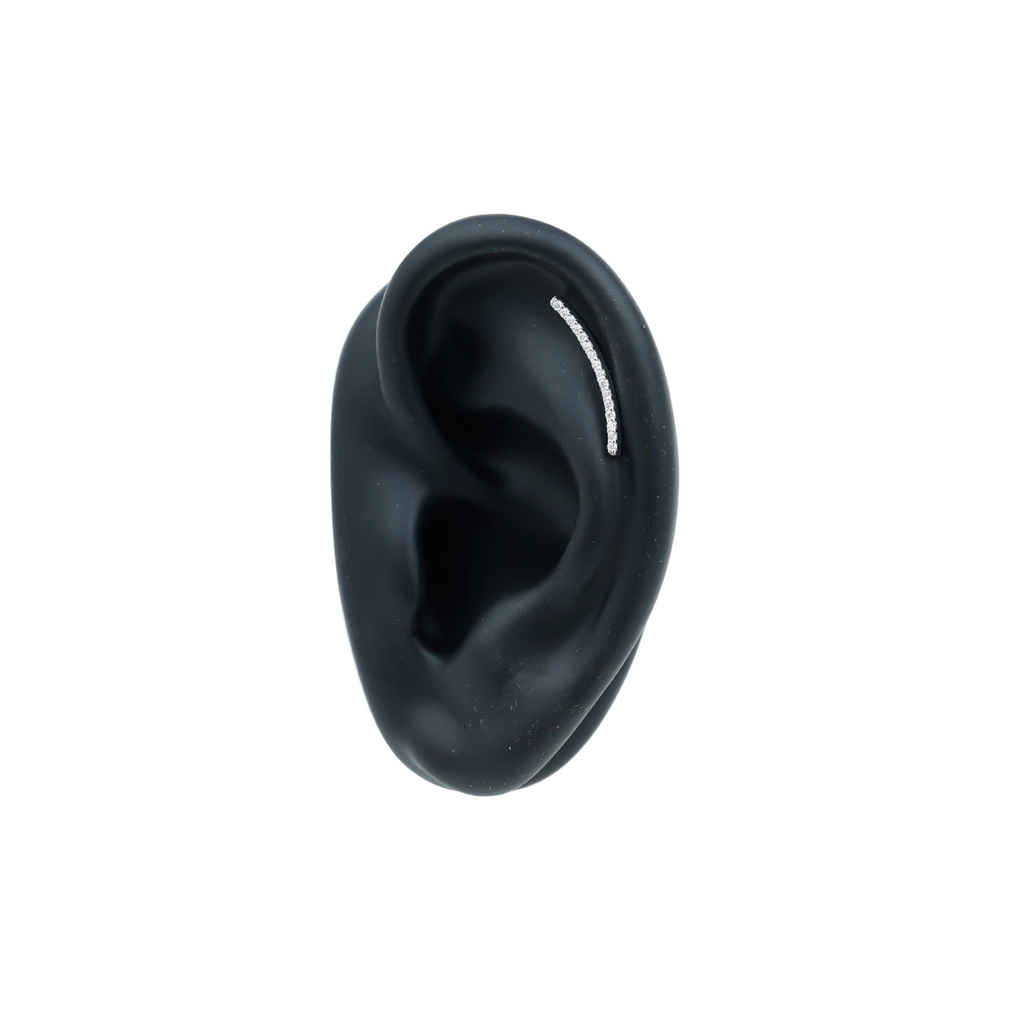 Certified Moissanite Curved Climber Earring for Her