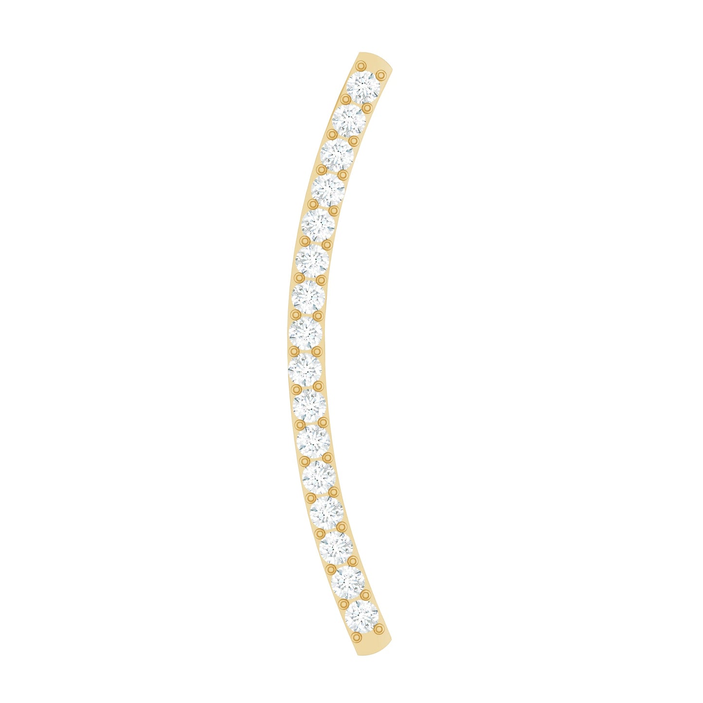 Certified Moissanite Curved Climber Earring for Her