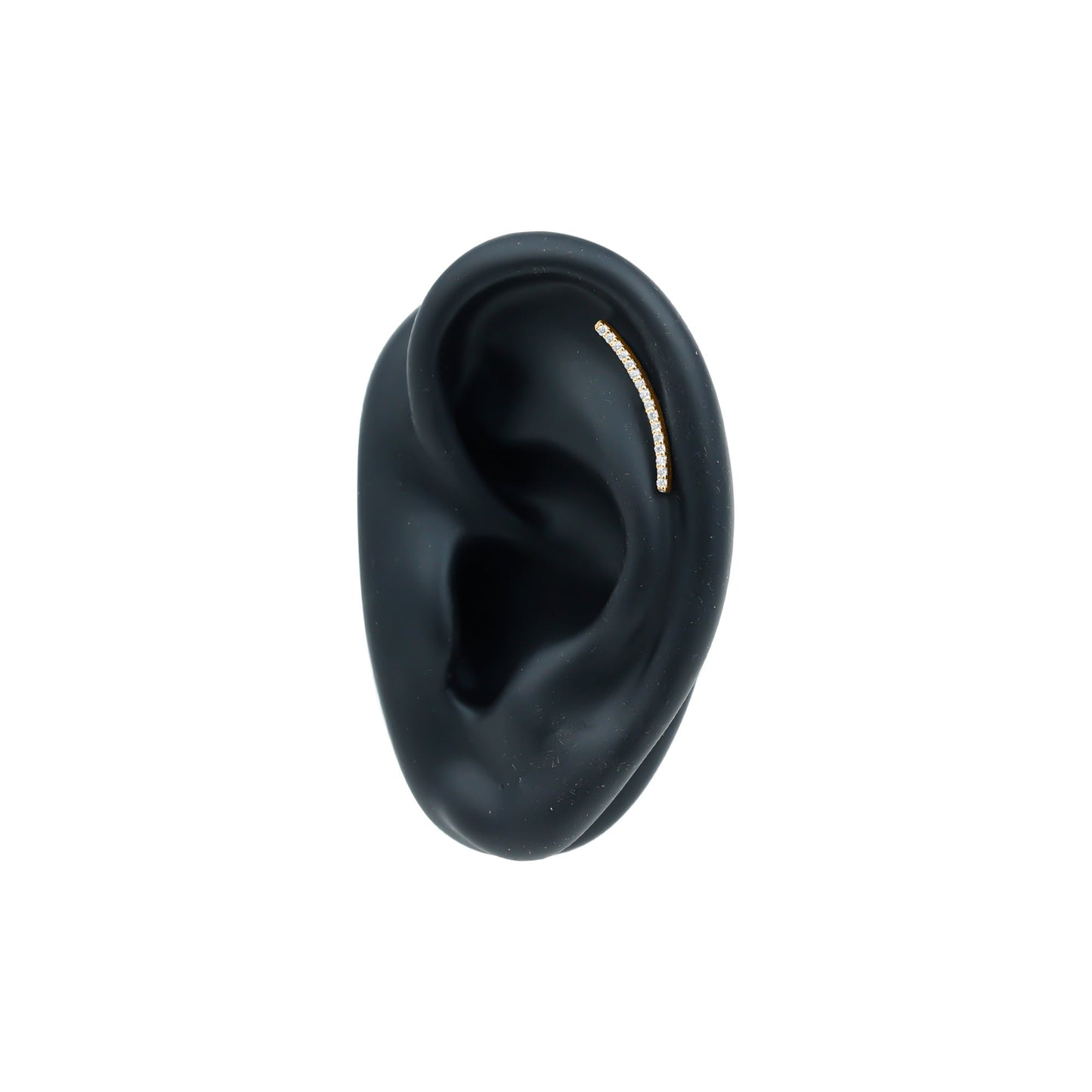Certified Moissanite Curved Climber Earring for Her