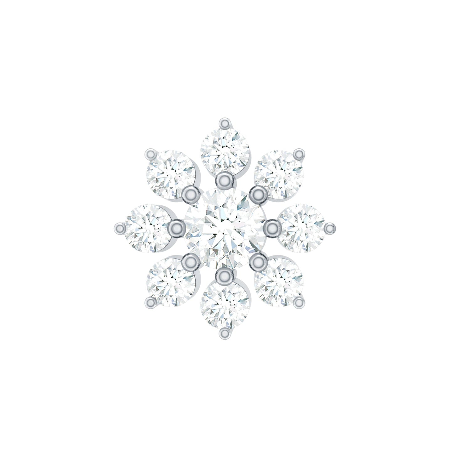 Minimalist Moissanite Flower Cartilage Earring