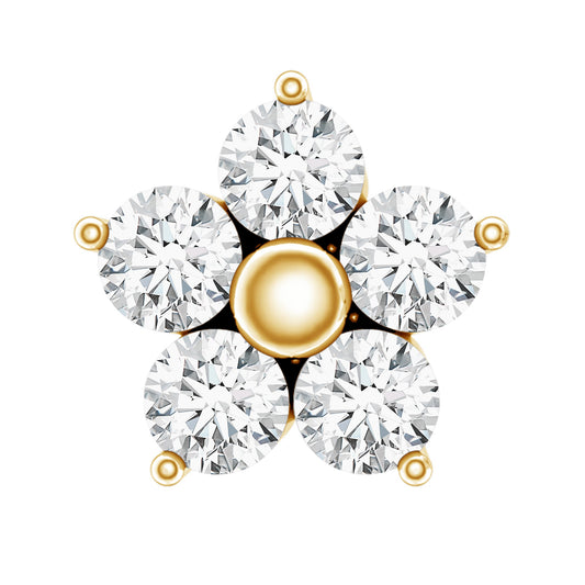 Certified Moissanite Flower Conch Earring for Women