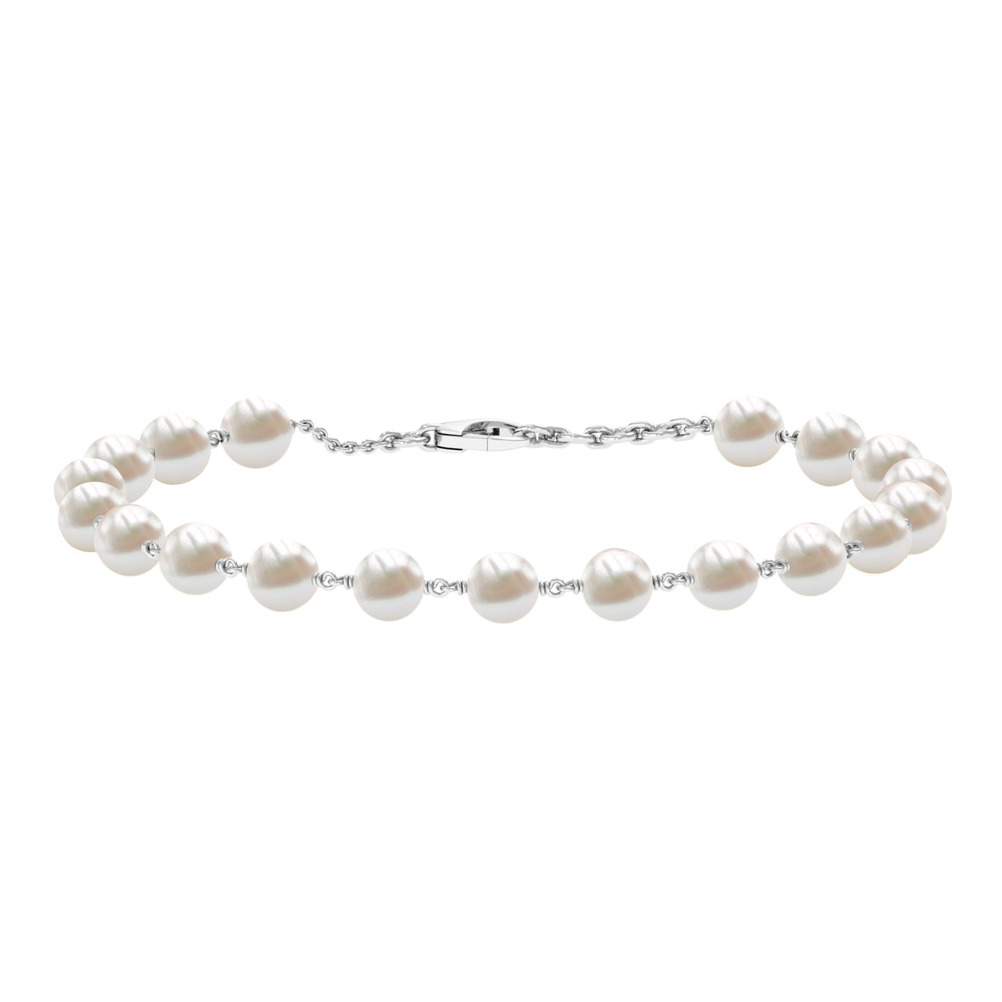 Cultured Freshwater Pearl Chain Bracelet for Women
