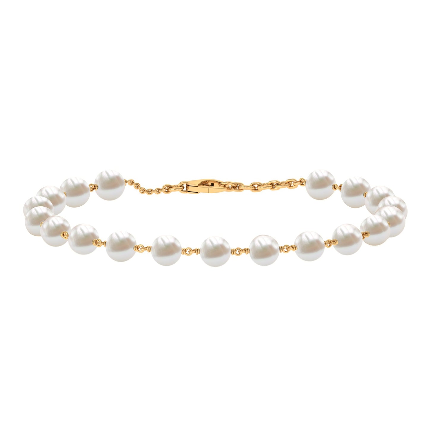 Cultured Freshwater Pearl Chain Bracelet for Women