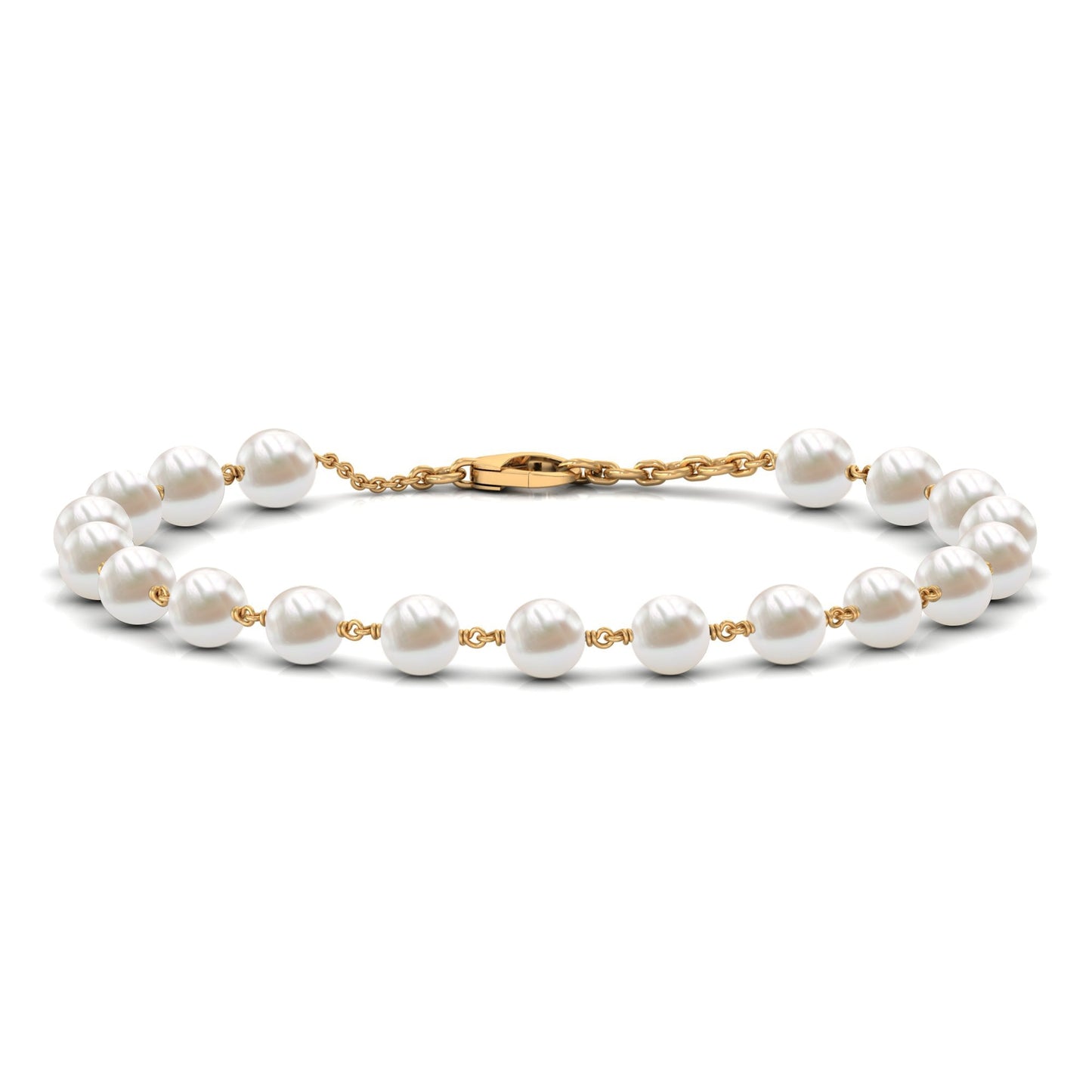 Cultured Freshwater Pearl Chain Bracelet for Women