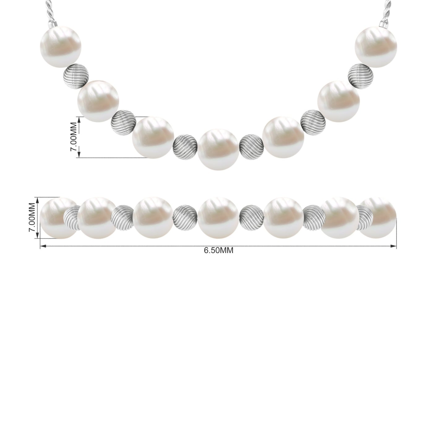 Cultured Freshwater Pearl Bolo Bracelet for Women