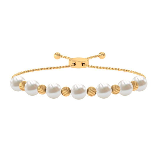 Cultured Freshwater Pearl Bolo Bracelet for Women