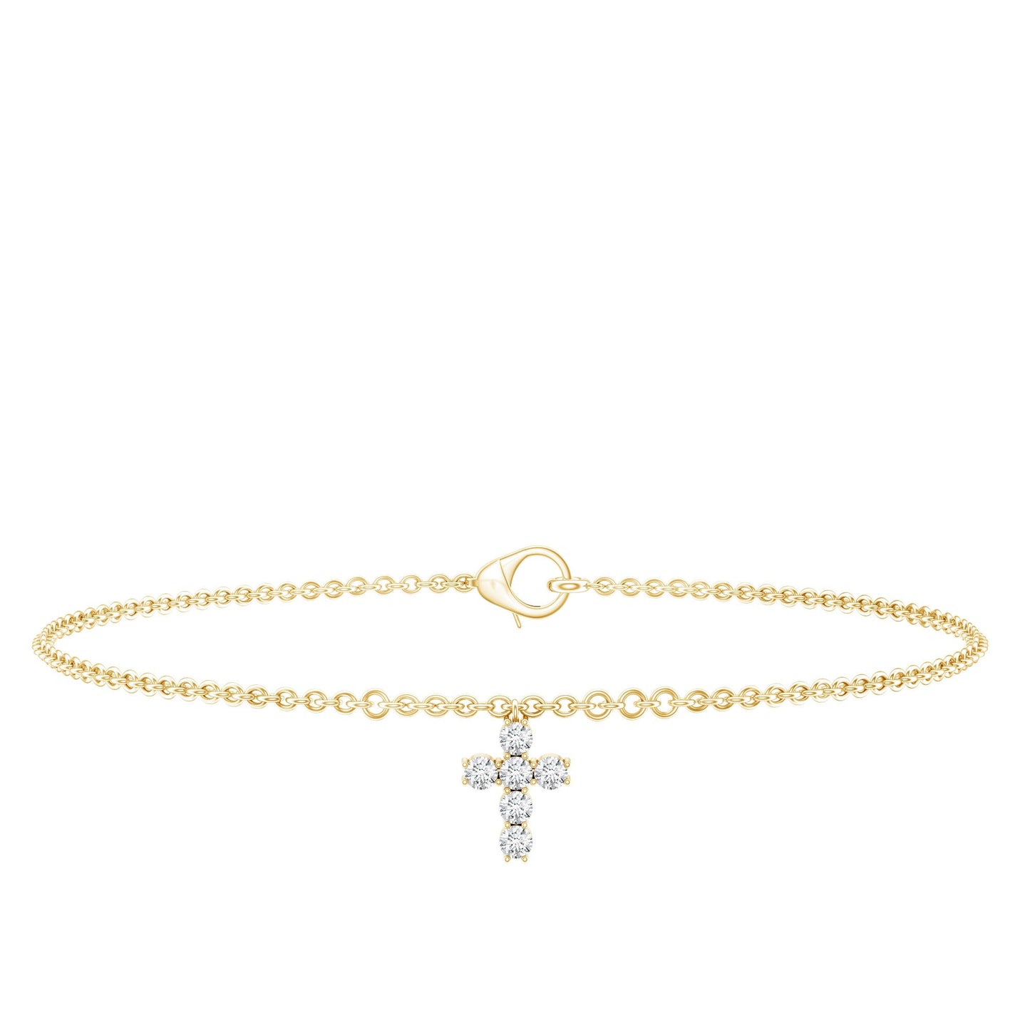 Certified Diamond Cross Chain Bracelet