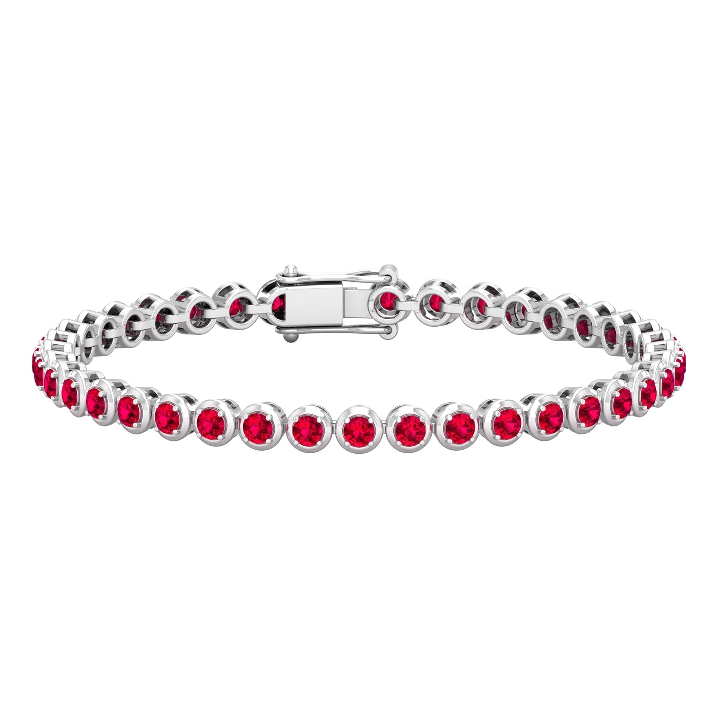 Certified Lab Grown Ruby Tennis Bracelet for Women