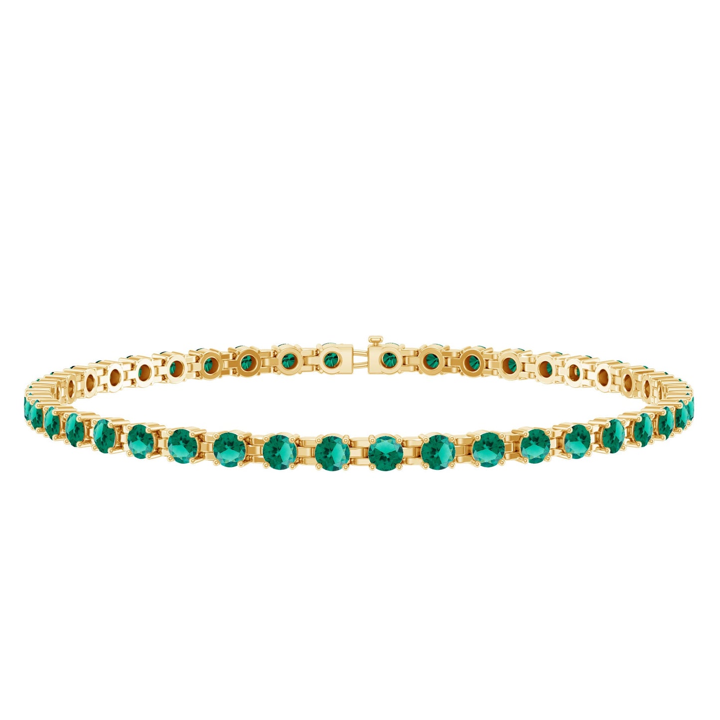 Certified Lab Grown Emerald Tennis Bracelet For Wedding