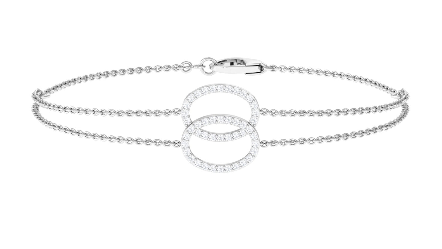 Real Diamond Eternity Chain Bracelet for Women