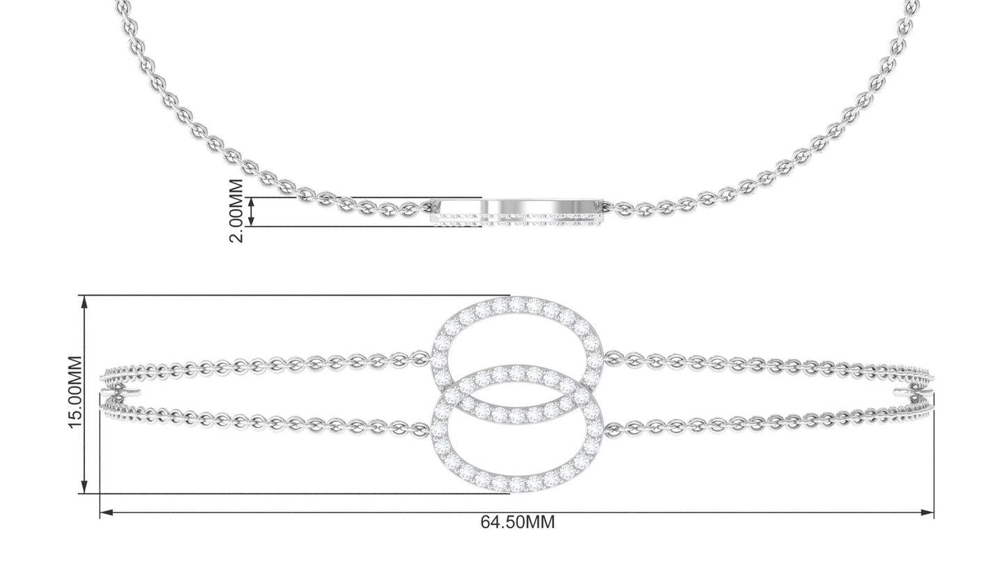 Real Diamond Eternity Chain Bracelet for Women