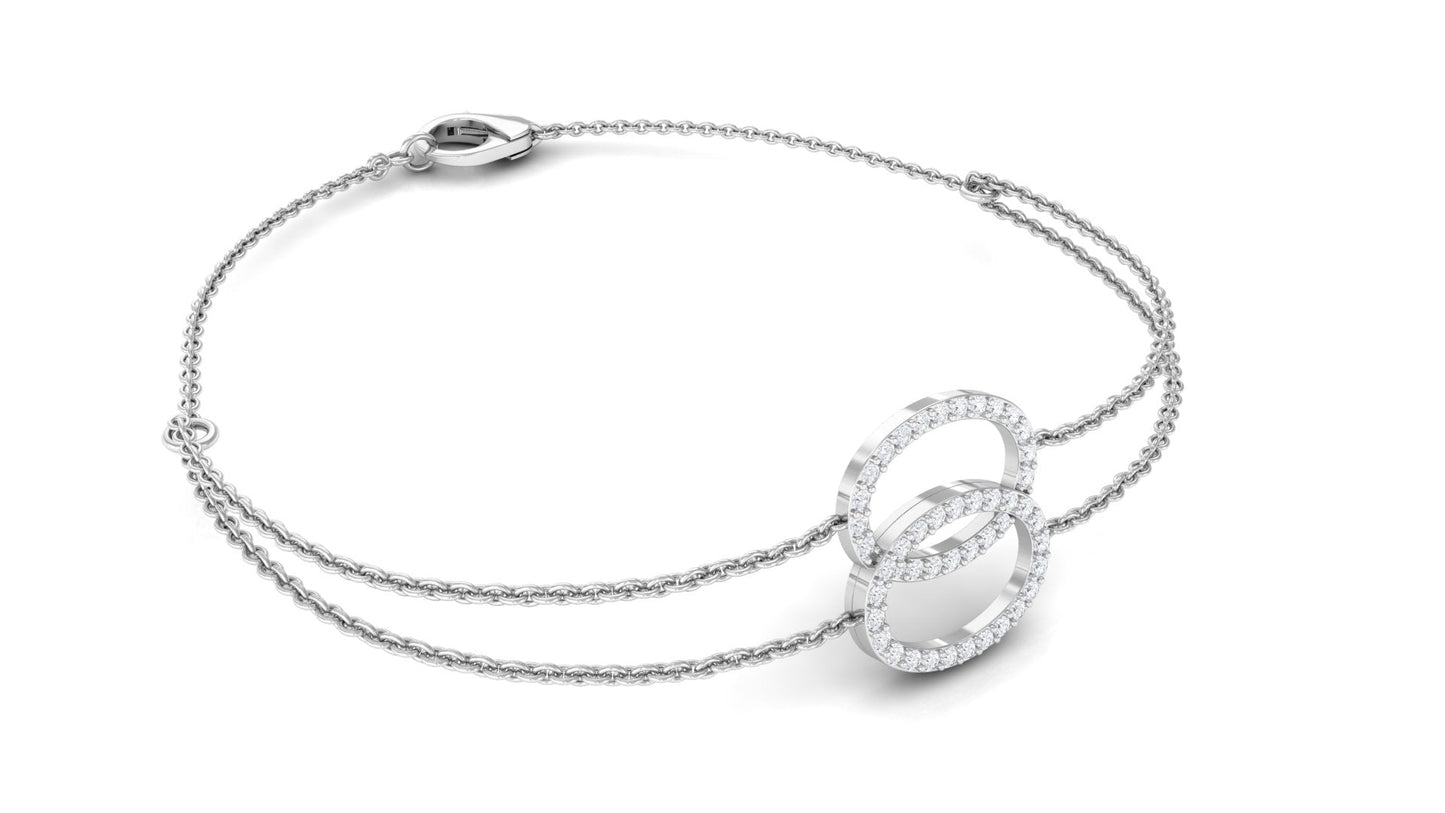 Real Diamond Eternity Chain Bracelet for Women
