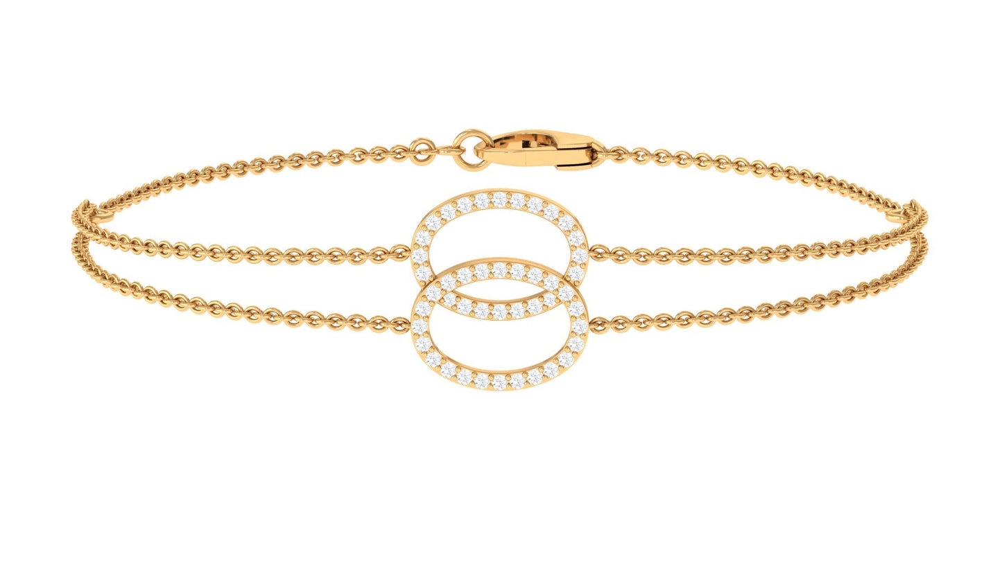 Real Diamond Eternity Chain Bracelet for Women