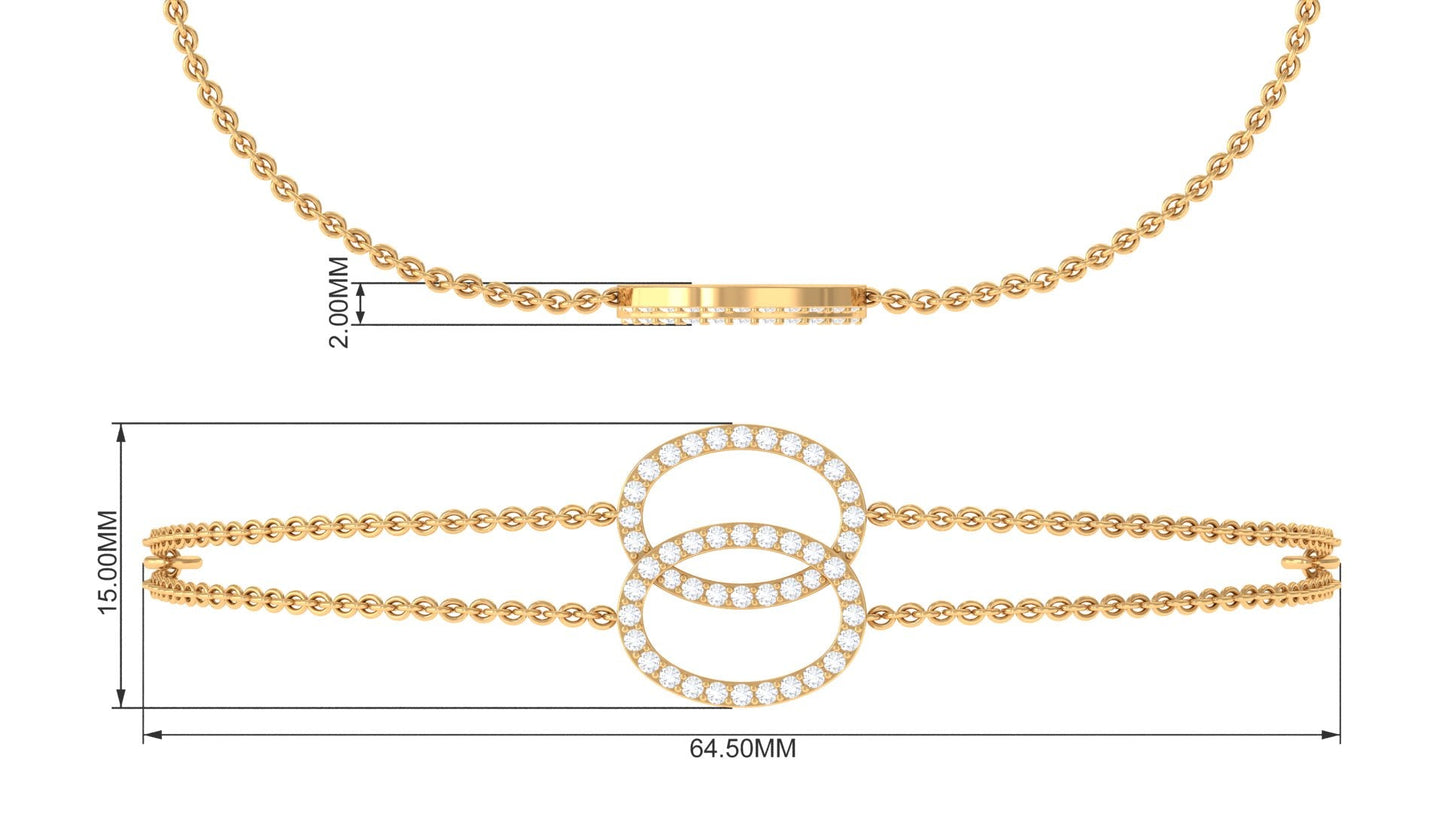 Real Diamond Eternity Chain Bracelet for Women