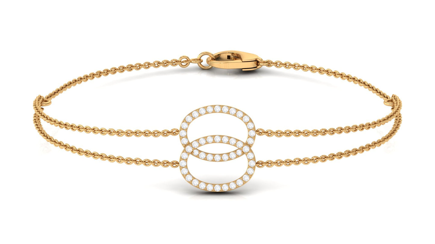 Real Diamond Eternity Chain Bracelet for Women