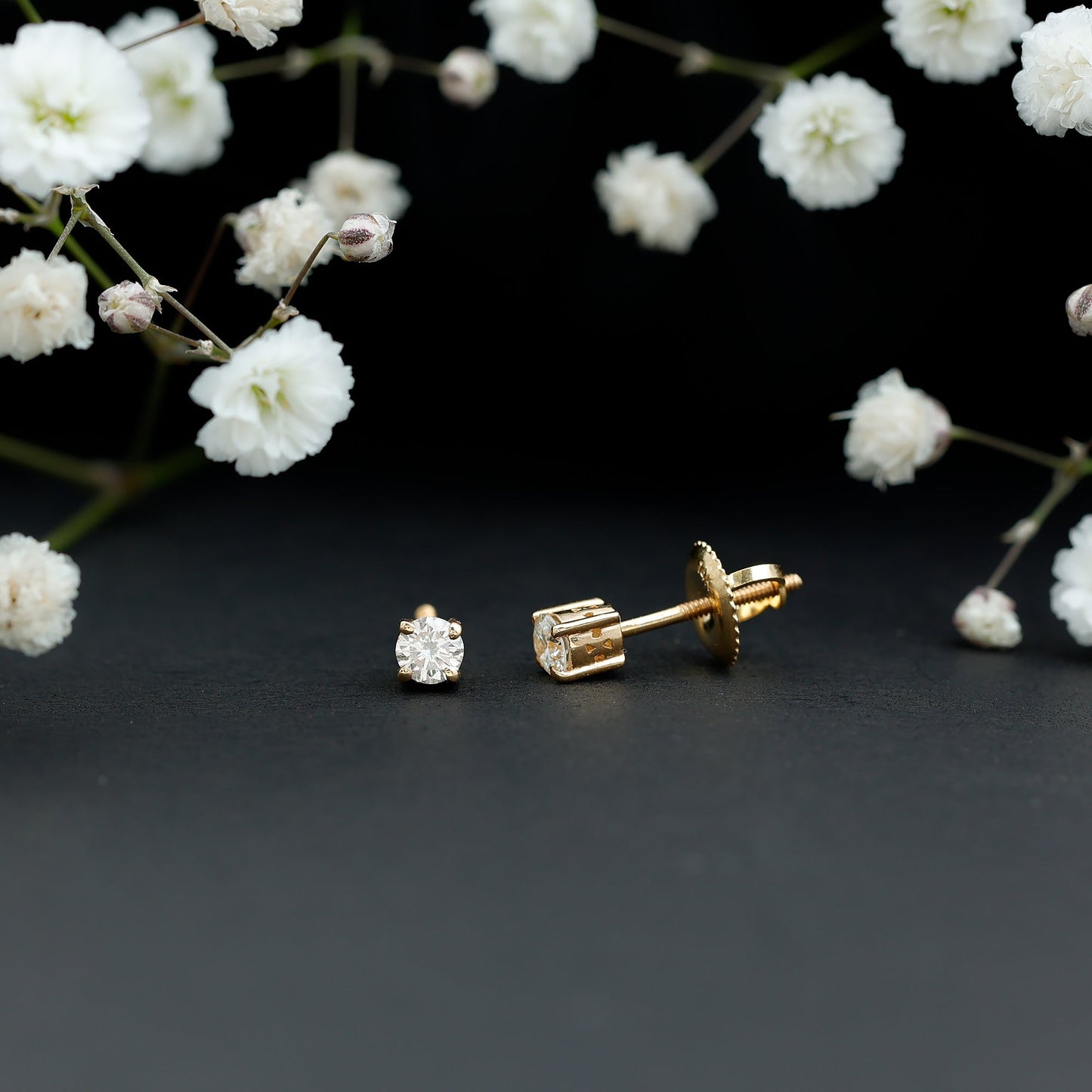 Brilliant Cut Diamond Stud Earrings in Prong Setting
