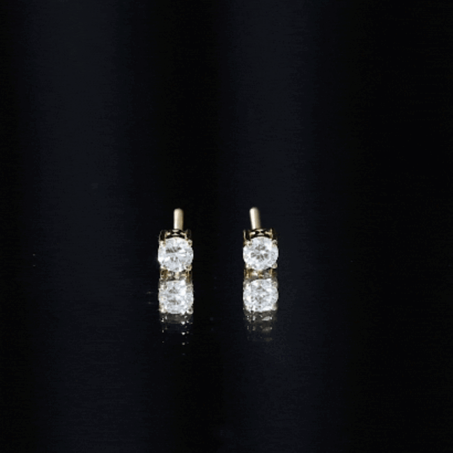 Brilliant Cut Diamond Solitaire Stud Earrings in Prong Setting