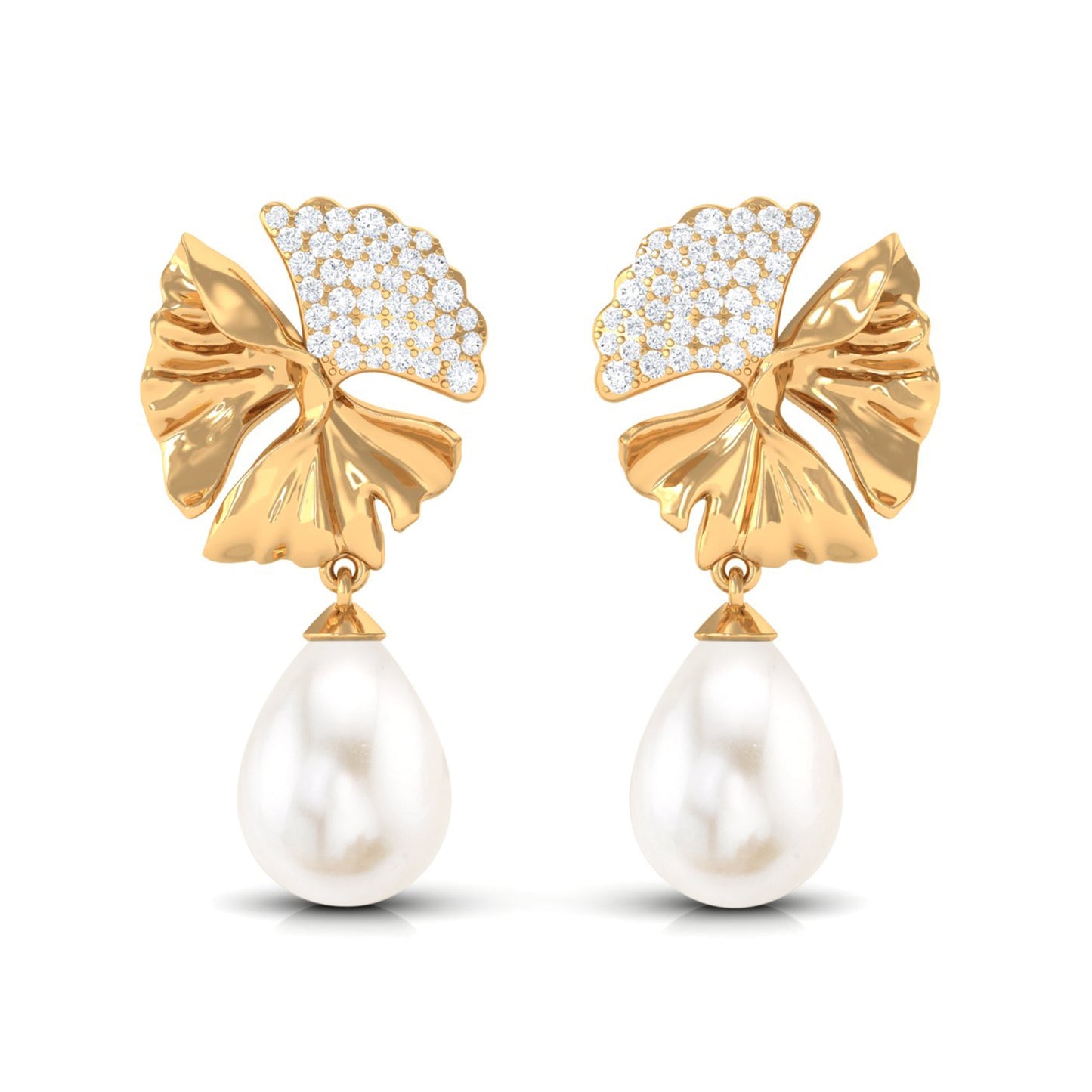 Nature Inspired 12 Carat Freshwater Pearl Drop Earrings