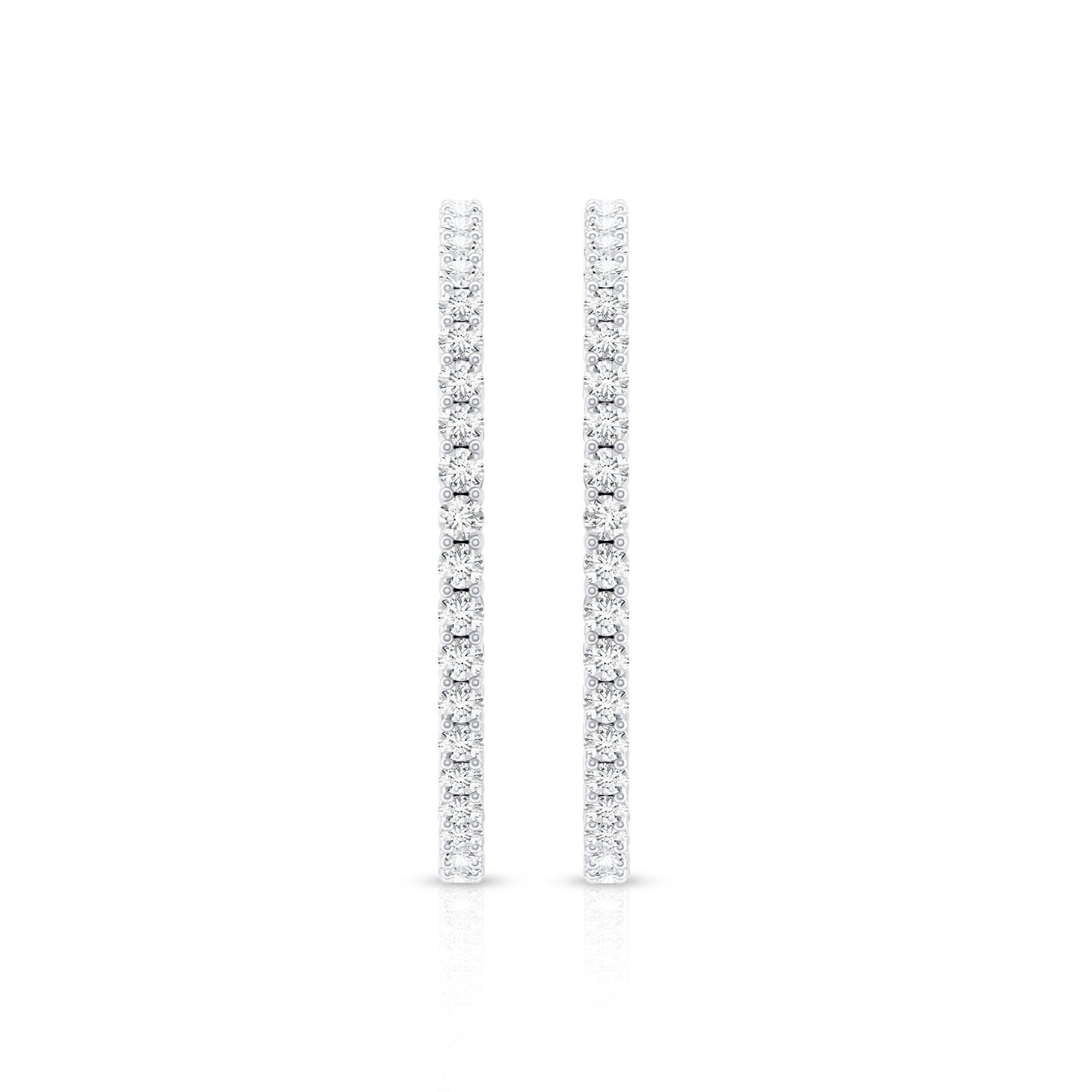 Certified Moissanite Big Hoop Earrings for Women