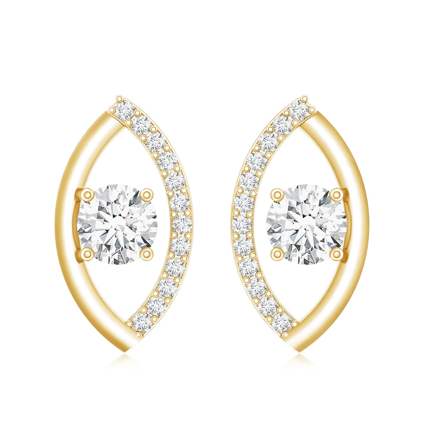 Certified Lab Grown Diamond Minimalist Stud Earrings