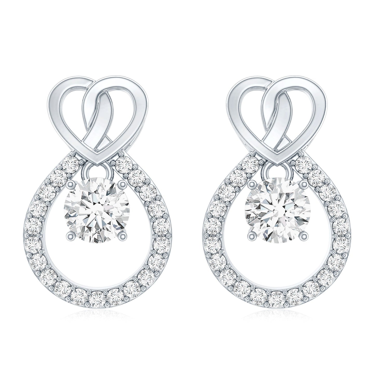 Certified Lab Grown Diamond Infinity Stud Earrings