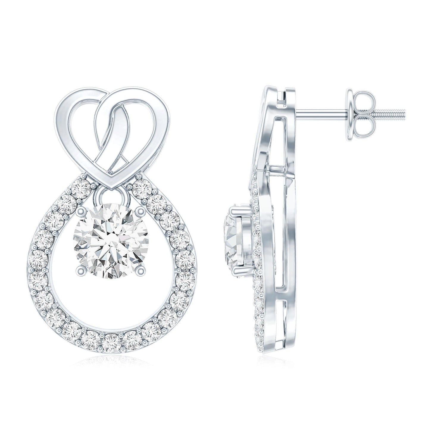 Certified Lab Grown Diamond Infinity Stud Earrings