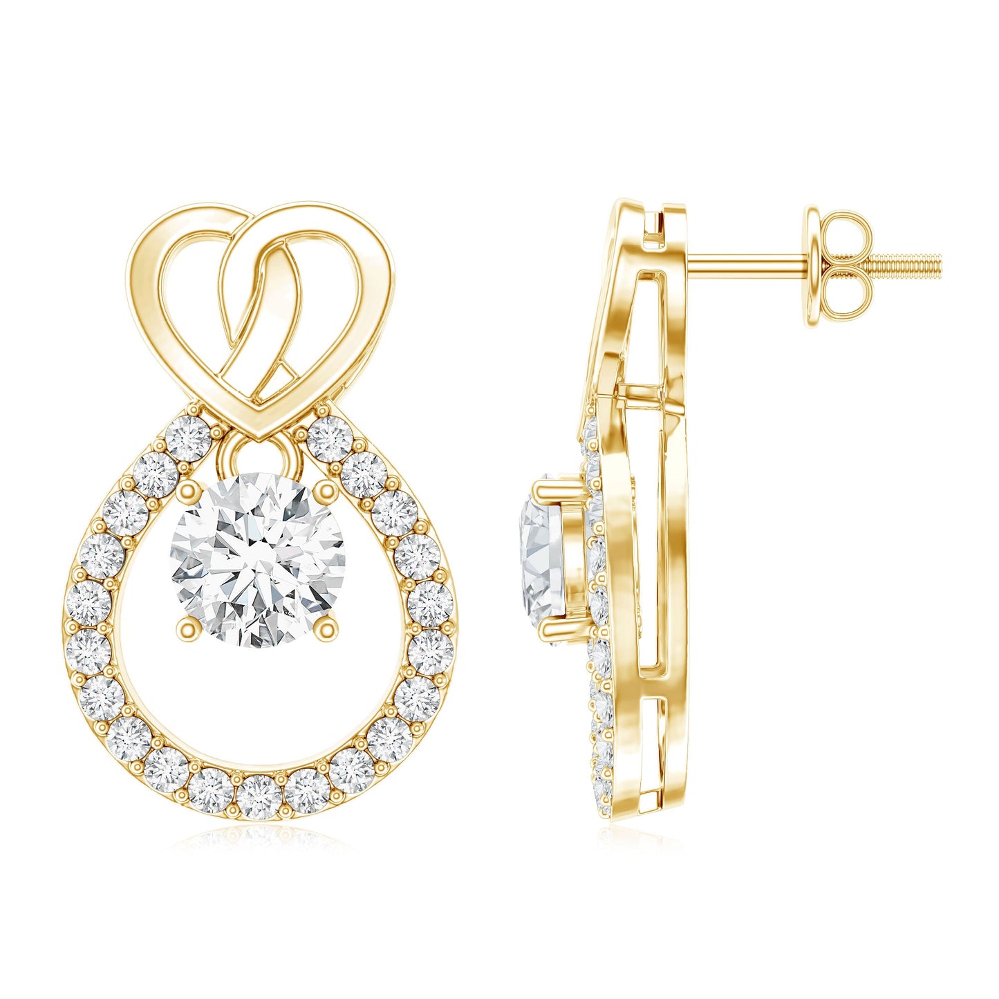 Certified Lab Grown Diamond Infinity Stud Earrings