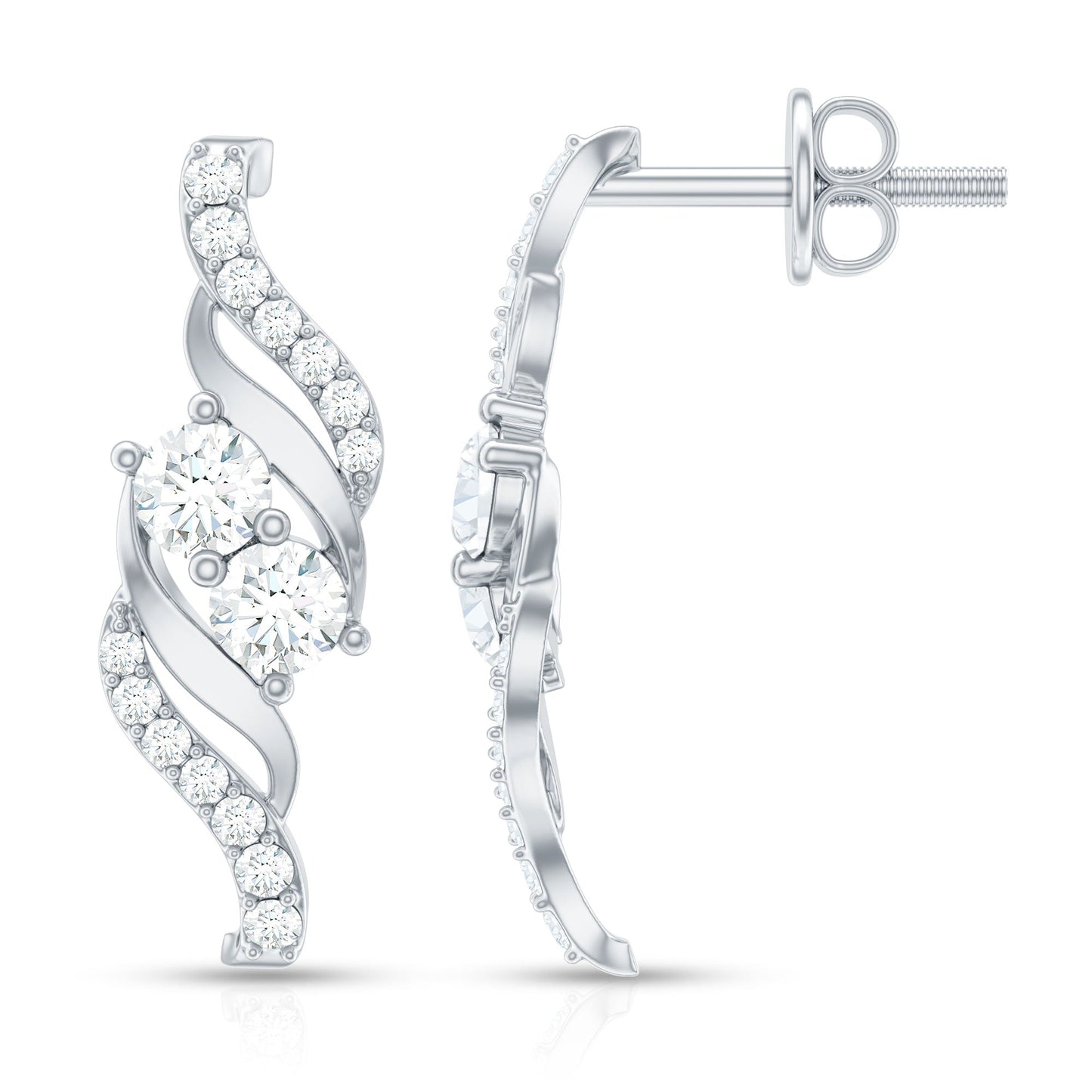 Minimalist Stud Earrings with Lab Grown Diamond