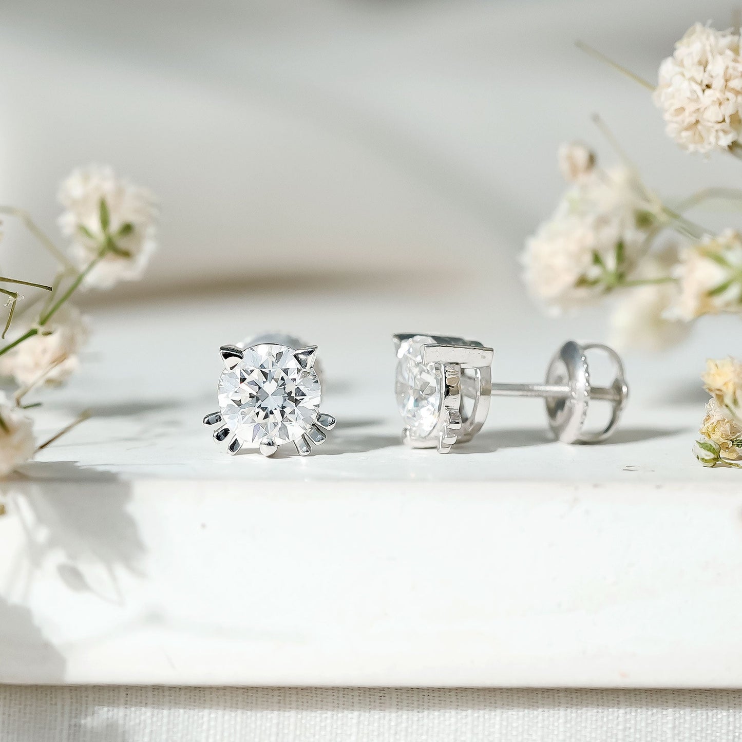 Certified Lab Grown Diamond Hello Kitty Earrings