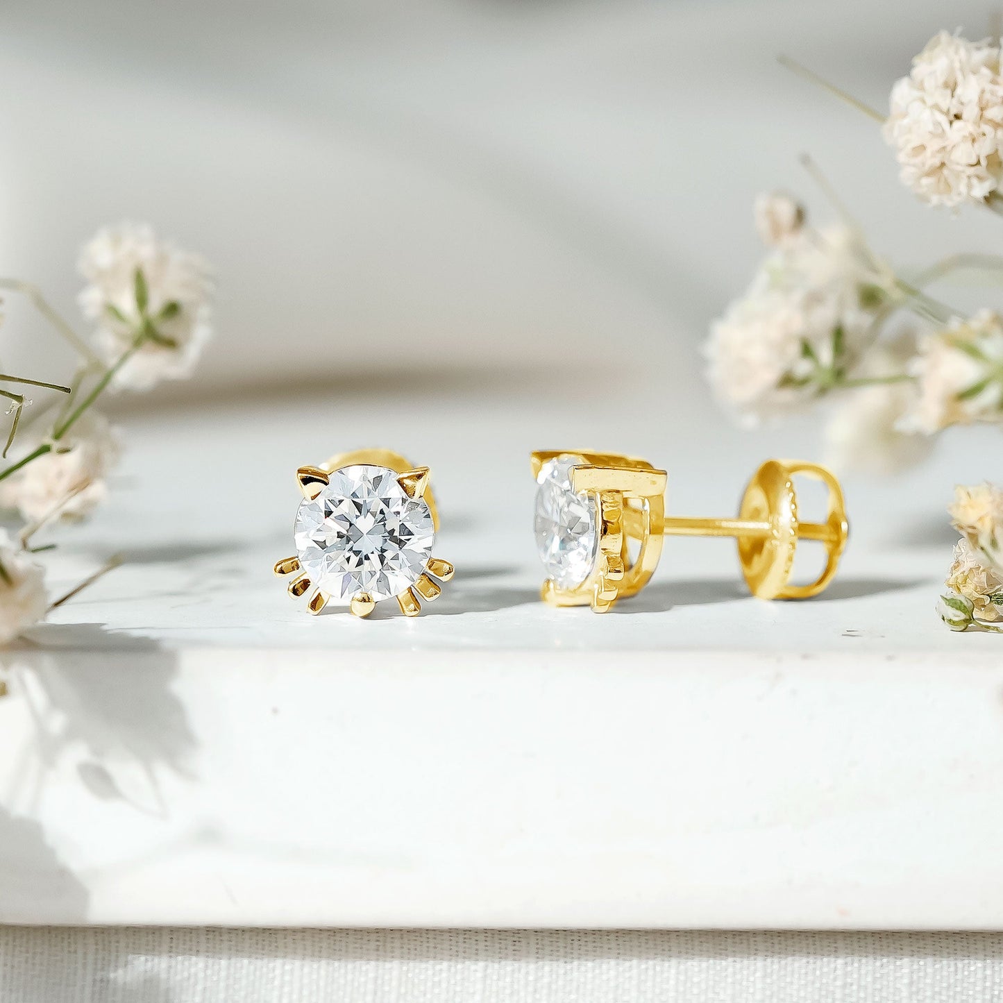 Certified Lab Grown Diamond Hello Kitty Earrings