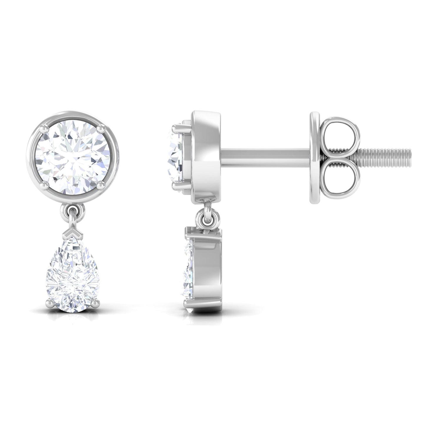 Certified Moissanite Drop Earrings