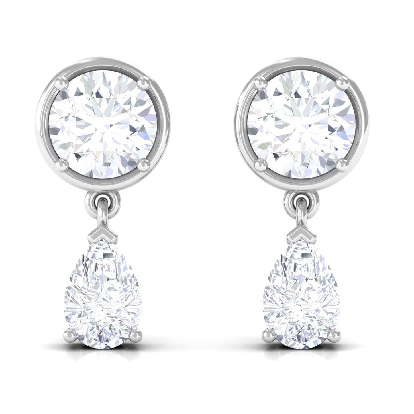 Certified Moissanite Drop Earrings