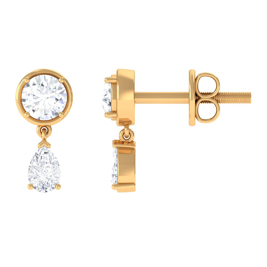 Certified Moissanite Drop Earrings