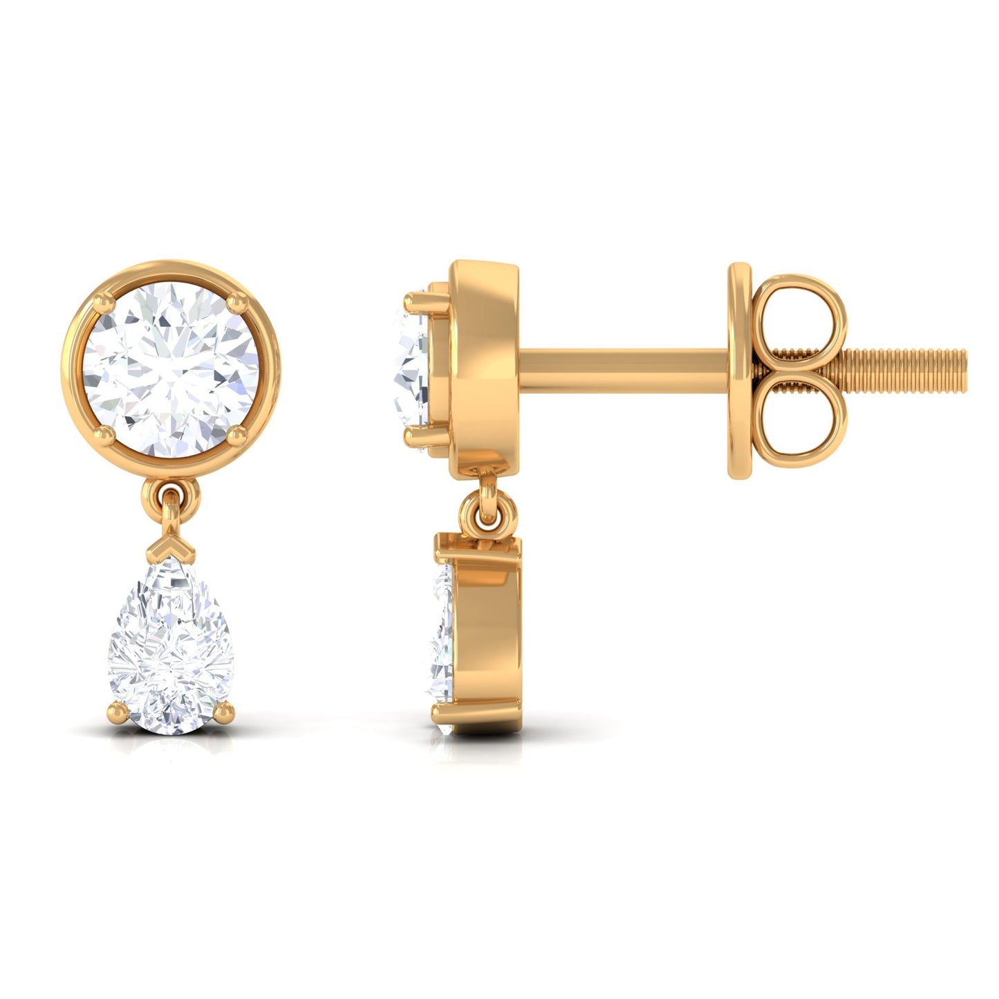 Certified Moissanite Drop Earrings