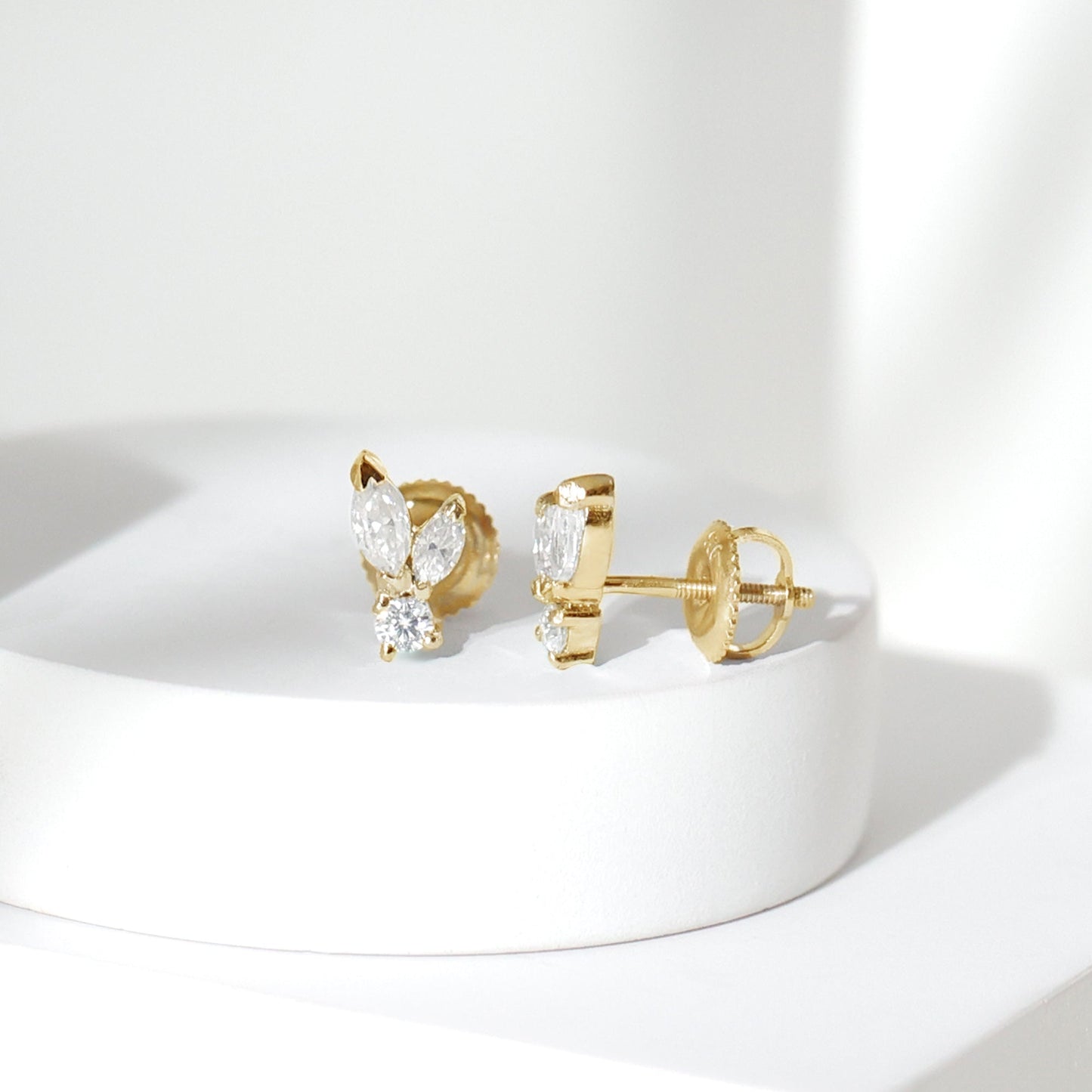 Certified Lab Grown Diamond Everyday Earrings With Screw Back